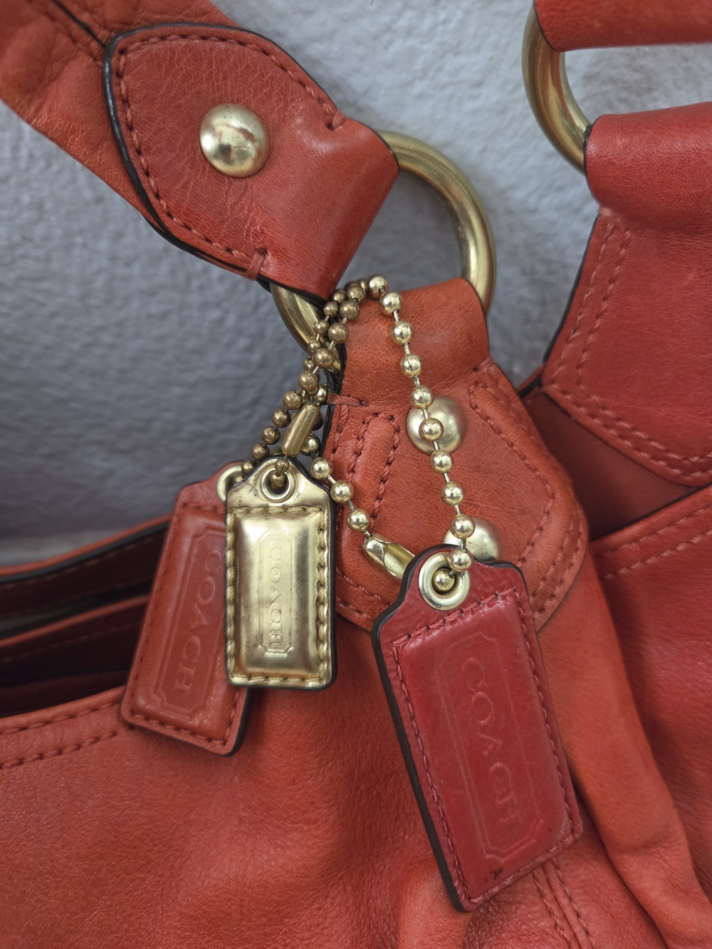 Authentic Coach Madison Maggie Leather Hobo Bag - Rare Burnt Orange 🍊 - Picture 3 of 12